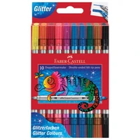 Flomaster školski  10boja obostrani glitter Faber Castell 151107 blister