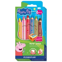 Boje drvene  6boja jumbo 3u1 Noris Junior Peppa Pig Staedtler 140 C6 L1