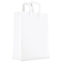 Vrećice ukrasne natron 32x45x16 cm ravna ručka pk50 Duga bijele
