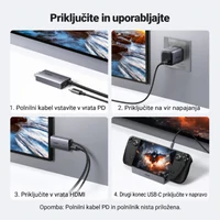 Kabel UGREEN USB-C na HDMI, 4K, s punjenjem, 2m